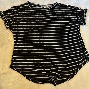 Casual Striped Short Sleeve Tee